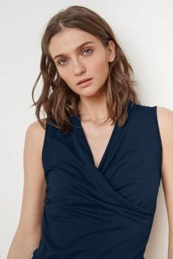 Velvet By Graham & Spencer ADELISE GAUZY WHISPER FITTED WRAP TANK Womens 33 Velvet By Graham & Spencer ADELISE GAUZY WHISPER FITTED WRAP TANK Womens