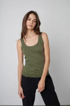 Velvet By Graham & Spencer MOSSY GAUZY WHISPER FITTED TANK 47 Velvet By Graham & Spencer MOSSY GAUZY WHISPER FITTED TANK