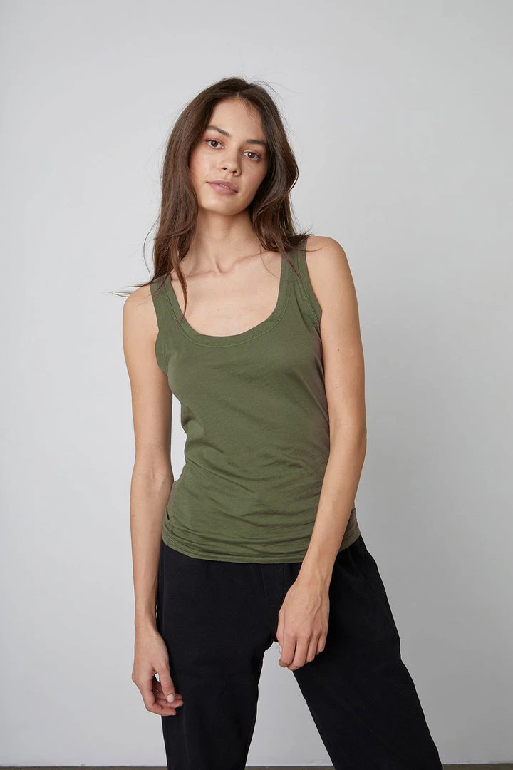 Velvet By Graham & Spencer MOSSY GAUZY WHISPER FITTED TANK 19 Velvet By Graham & Spencer MOSSY GAUZY WHISPER FITTED TANK