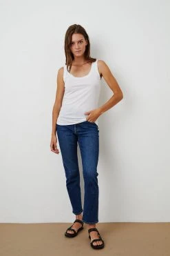 Velvet By Graham & Spencer MOSSY GAUZY WHISPER FITTED TANK Womens