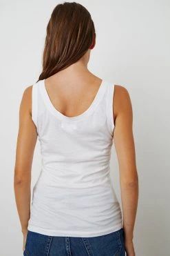 Velvet By Graham & Spencer MOSSY GAUZY WHISPER FITTED TANK Womens