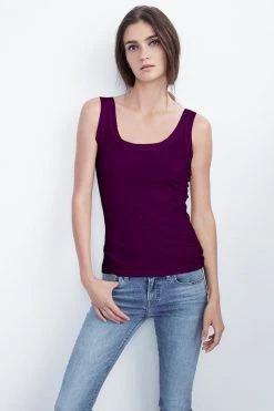 Velvet By Graham & Spencer MOSSY GAUZY WHISPER FITTED TANK 53 Velvet By Graham & Spencer MOSSY GAUZY WHISPER FITTED TANK