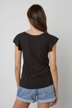 Velvet By Graham & Spencer RASHIDA SCOOP NECK TEE Womens 11 Velvet By Graham & Spencer RASHIDA SCOOP NECK TEE Womens