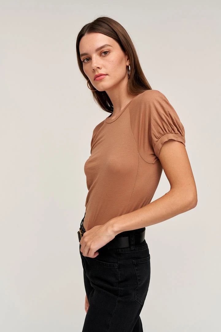 Velvet By Graham & Spencer STACY RAGLAN PUFF SLEEVE TEE 3 Velvet By Graham & Spencer STACY RAGLAN PUFF SLEEVE TEE