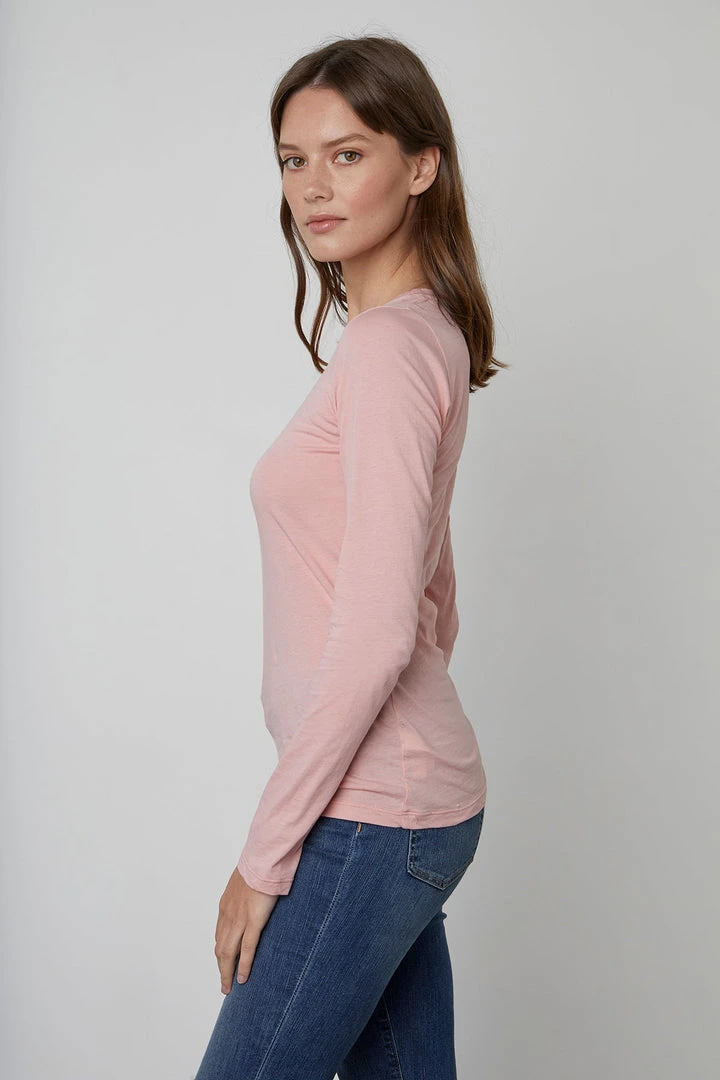 Velvet By Graham & Spencer ZOFINA GAUZY WHISPER FITTED CREW NECK TEE 11 Velvet By Graham & Spencer ZOFINA GAUZY WHISPER FITTED CREW NECK TEE