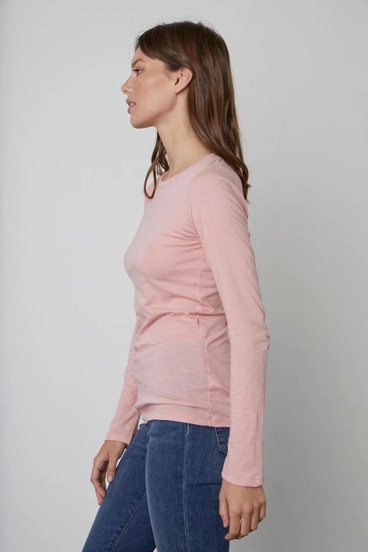 Velvet By Graham & Spencer ZOFINA GAUZY WHISPER FITTED CREW NECK TEE 12 Velvet By Graham & Spencer ZOFINA GAUZY WHISPER FITTED CREW NECK TEE