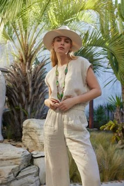 Velvet By Graham & Spencer Womens LOLA LINEN PANT 111 Velvet By Graham & Spencer Womens LOLA LINEN PANT