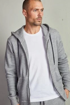 Velvet By Graham & Spencer Mens DAVE ZIP UP HOODIE