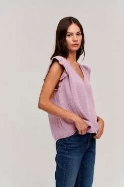 Velvet By Graham & Spencer BREANNA COTTON GAUZE TOP Womens 24 Velvet By Graham & Spencer BREANNA COTTON GAUZE TOP Womens