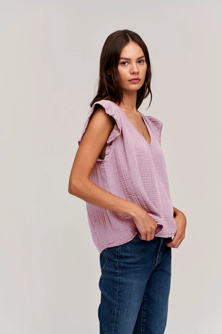 Velvet By Graham & Spencer BREANNA COTTON GAUZE TOP Womens 12 Velvet By Graham & Spencer BREANNA COTTON GAUZE TOP Womens