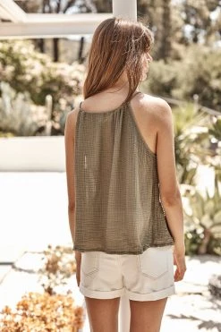 Velvet By Graham & Spencer TAWNA COTTON GAUZE V-NECK TANK 14 Velvet By Graham & Spencer TAWNA COTTON GAUZE V-NECK TANK