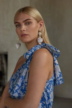 Velvet By Graham & Spencer JOANNA ONE SHOULDER PRINTED MAXI DRESS Womens 7 Velvet By Graham & Spencer JOANNA ONE SHOULDER PRINTED MAXI DRESS Womens