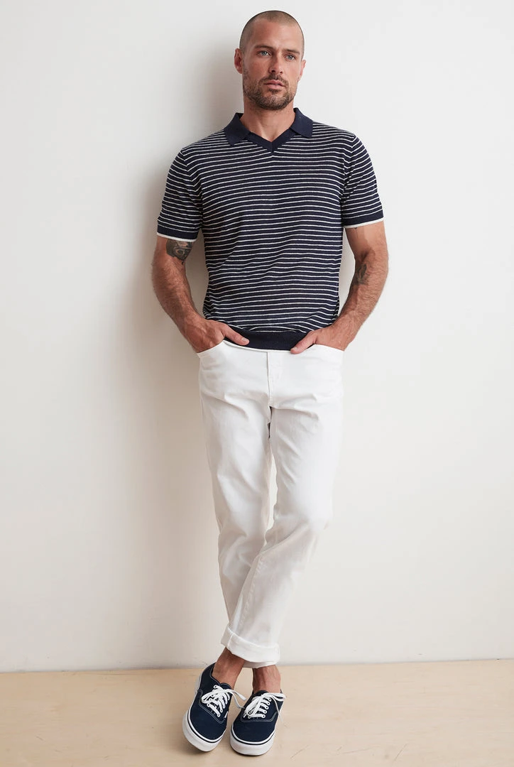 Velvet By Graham & Spencer LEON STRIPED POLO Mens 2 Velvet By Graham & Spencer LEON STRIPED POLO Mens