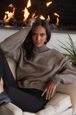 Velvet By Graham & Spencer LAINE MOCK NECK SWEATER Womens