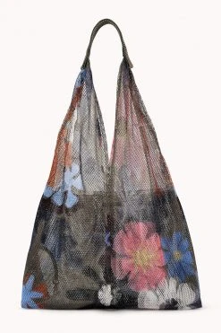 LARGE FLORAL PRINT MESH TOTE BY EPICE Womens 9 LARGE FLORAL PRINT MESH TOTE BY EPICE Womens
