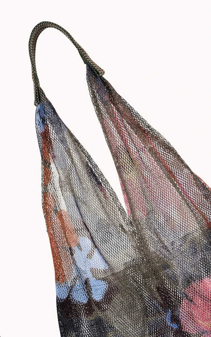 LARGE FLORAL PRINT MESH TOTE BY EPICE Womens 5 LARGE FLORAL PRINT MESH TOTE BY EPICE Womens