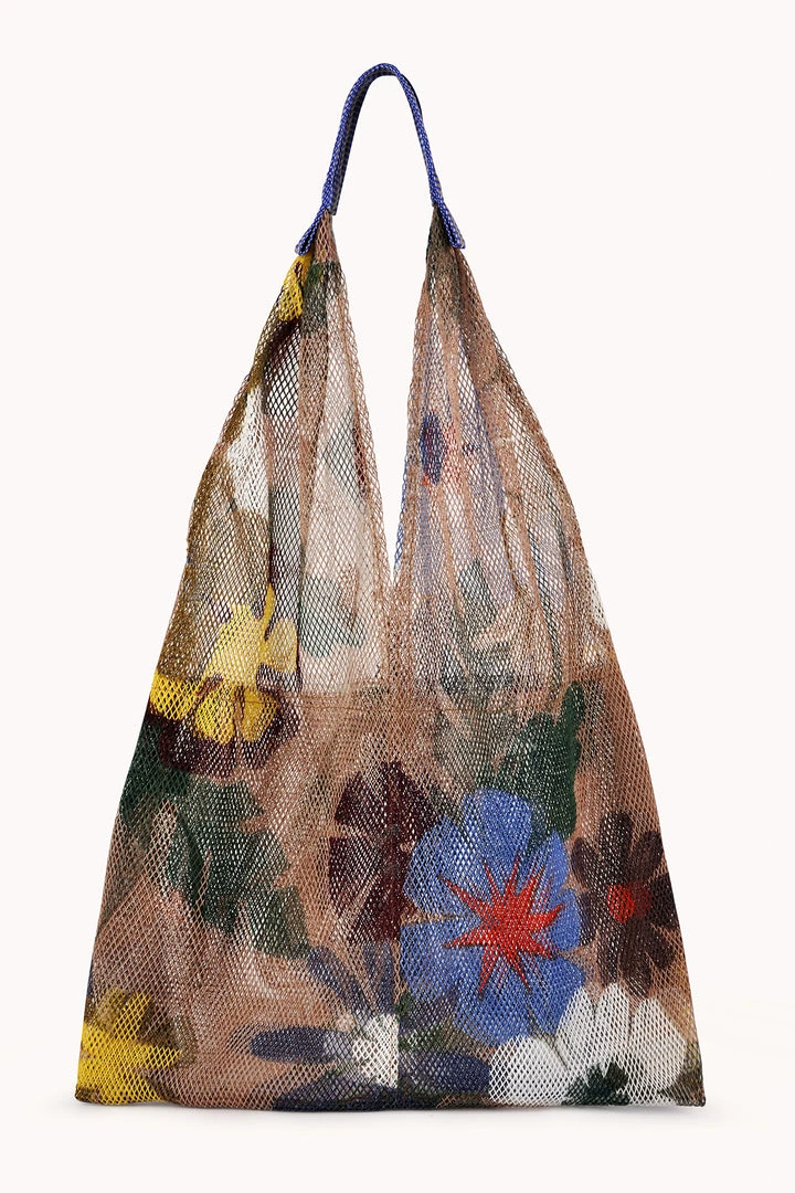 LARGE FLORAL PRINT MESH TOTE BY EPICE Womens 1 LARGE FLORAL PRINT MESH TOTE BY EPICE Womens