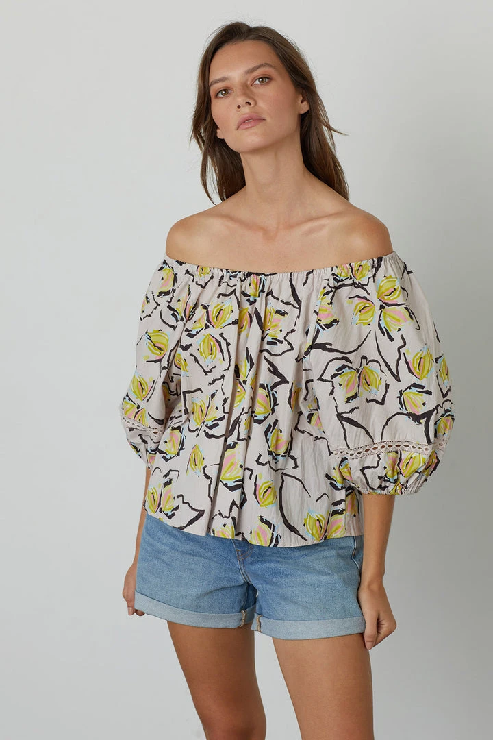 Velvet By Graham & Spencer Womens ZOEY PRINTED BOHO TOP 1 Velvet By Graham & Spencer Womens ZOEY PRINTED BOHO TOP