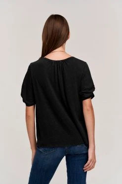 Velvet By Graham & Spencer BELLA LINEN BLEND TEE Womens 7 Velvet By Graham & Spencer BELLA LINEN BLEND TEE Womens