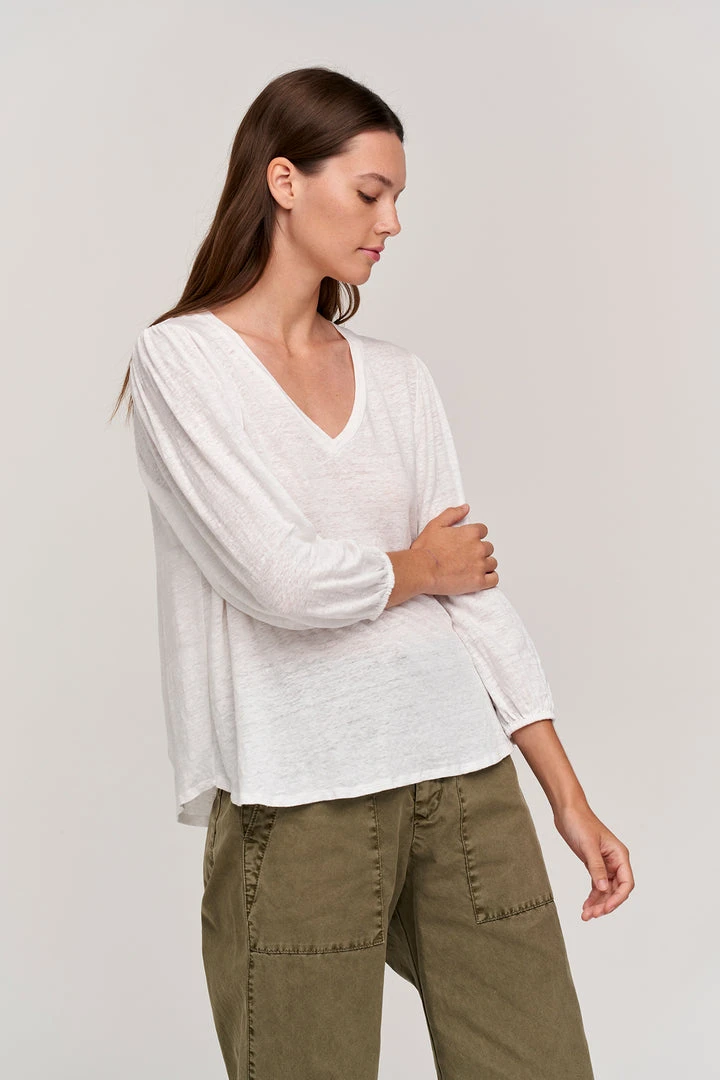 Velvet By Graham & Spencer Womens GINA V-NECK TEE 1 Velvet By Graham & Spencer Womens GINA V-NECK TEE