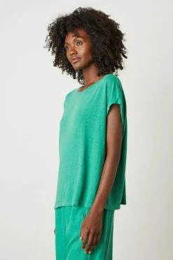 Velvet By Graham & Spencer HUDSON CREW NECK TEE Womens