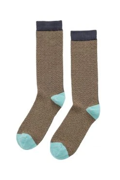 Accessories TEXTURED HERRINGBONE CREW SOCK BY LITTLE RIVER SOCK MILL