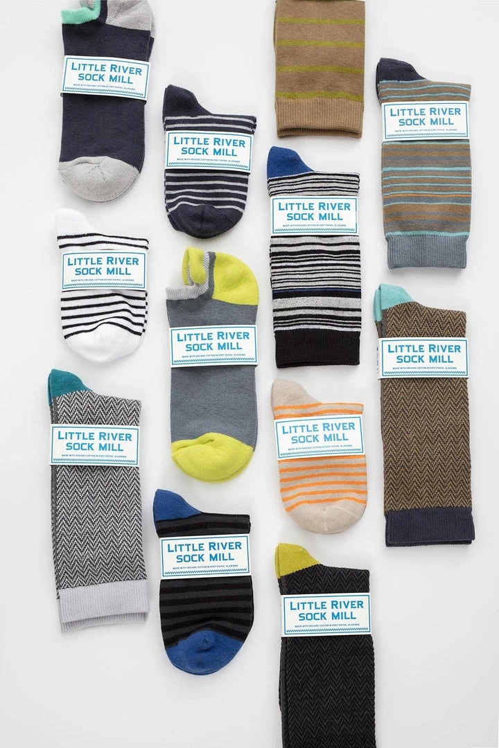 MULTI STRIPE CREW SOCK BY LITTLE RIVER SOCK MILL 14 MULTI STRIPE CREW SOCK BY LITTLE RIVER SOCK MILL