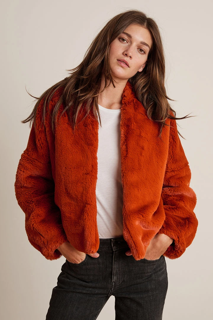 Velvet By Graham & Spencer Womens ANNE LUX FAUX FUR JACKET 2 Velvet By Graham & Spencer Womens ANNE LUX FAUX FUR JACKET