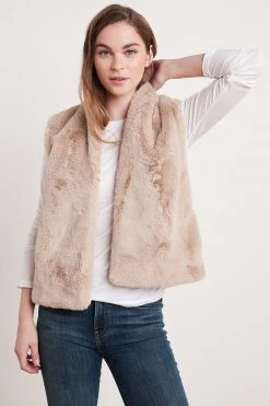 Velvet By Graham & Spencer CHELLE FAUX LUX FUR OPEN VEST
