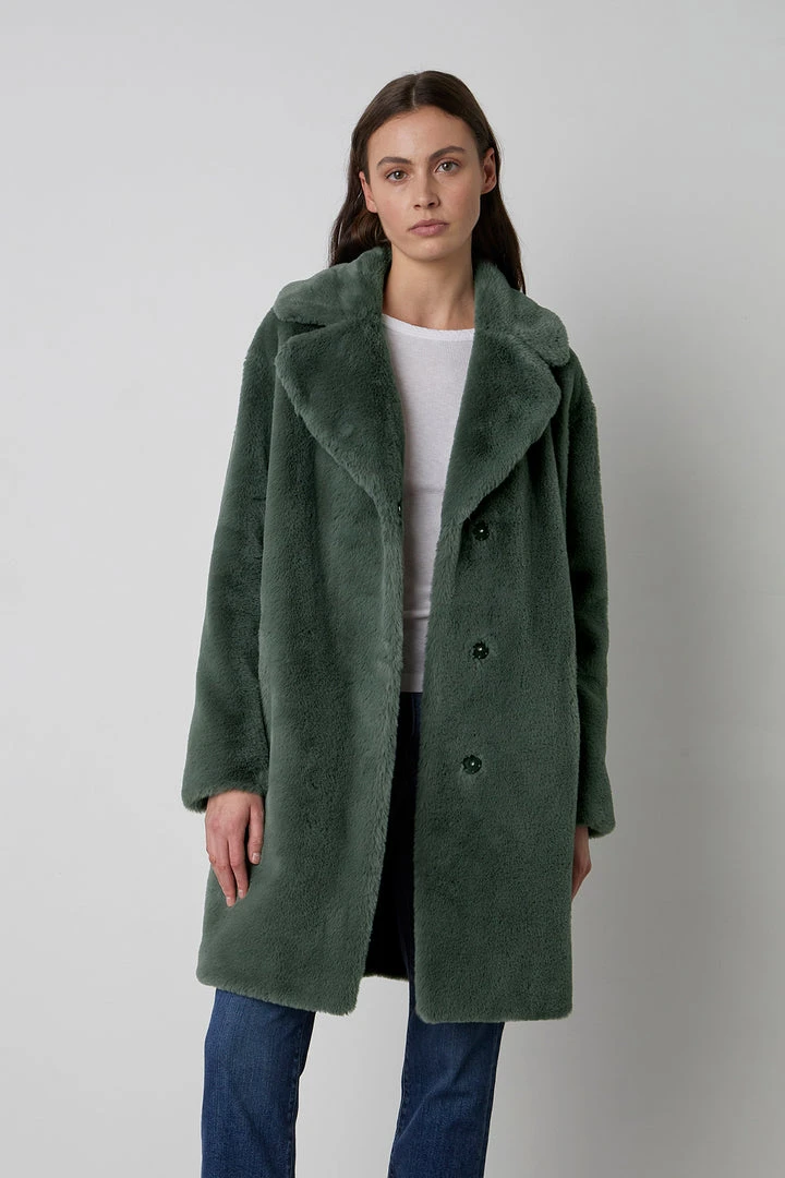 Velvet By Graham & Spencer Womens EVALYN LUX FAUX FUR COAT 7 Velvet By Graham & Spencer Womens EVALYN LUX FAUX FUR COAT