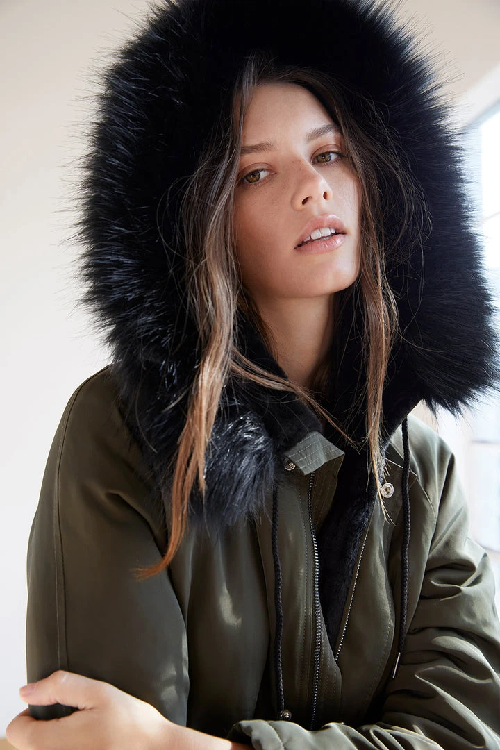 Velvet By Graham & Spencer TIFFANY LUX FUR LINED PARKA 10 Velvet By Graham & Spencer TIFFANY LUX FUR LINED PARKA