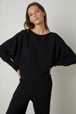 Velvet By Graham & Spencer Womens PEPPER DOLMAN SLEEVE TOP