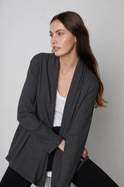 Velvet By Graham & Spencer Womens YASMIN OPEN FRONT CARDIGAN 13 Velvet By Graham & Spencer Womens YASMIN OPEN FRONT CARDIGAN