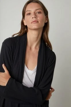 Velvet By Graham & Spencer Womens YASMIN OPEN FRONT CARDIGAN