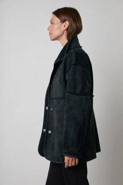 Velvet By Graham & Spencer Womens ALBANY REVERSIBLE LUX SHERPA COAT 39 Velvet By Graham & Spencer Womens ALBANY REVERSIBLE LUX SHERPA COAT