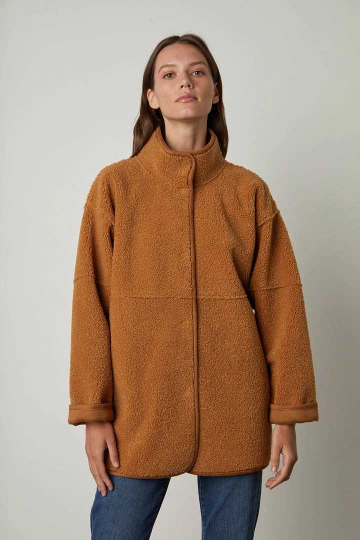 Velvet By Graham & Spencer Womens ALBANY REVERSIBLE LUX SHERPA COAT 35 Velvet By Graham & Spencer Womens ALBANY REVERSIBLE LUX SHERPA COAT