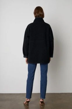 Velvet By Graham & Spencer Womens ALBANY REVERSIBLE LUX SHERPA COAT 41 Velvet By Graham & Spencer Womens ALBANY REVERSIBLE LUX SHERPA COAT