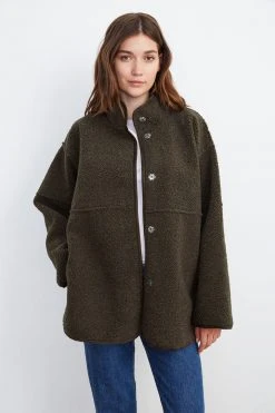Velvet By Graham & Spencer ALBANY REVERSIBLE LUX SHERPA COAT