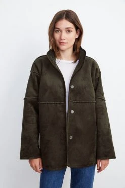 Velvet By Graham & Spencer ALBANY REVERSIBLE LUX SHERPA COAT