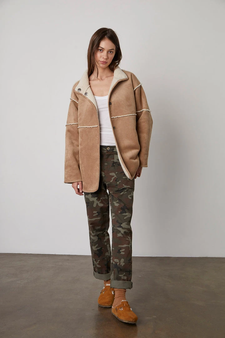 Velvet By Graham & Spencer Womens ALBANY REVERSIBLE LUX SHERPA COAT 27 Velvet By Graham & Spencer Womens ALBANY REVERSIBLE LUX SHERPA COAT