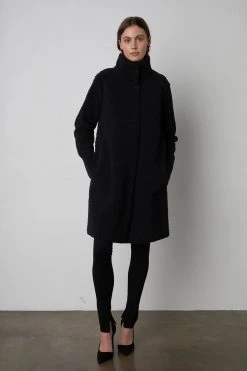 Velvet By Graham & Spencer MIRABEL FAUX LUX SHERPA REVERSIBLE COAT