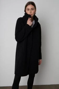 Velvet By Graham & Spencer MIRABEL FAUX LUX SHERPA REVERSIBLE COAT
