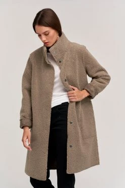 Velvet By Graham & Spencer MIRABEL FAUX LUX SHERPA REVERSIBLE COAT