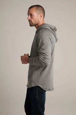 Velvet By Graham & Spencer Mens EVERT LUXE FLEECE PULLOVER HOODIE