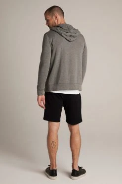 Velvet By Graham & Spencer RODAN CHARCOAL LUXE FLEECE ZIP HOODIE Mens 11 Velvet By Graham & Spencer RODAN CHARCOAL LUXE FLEECE ZIP HOODIE Mens