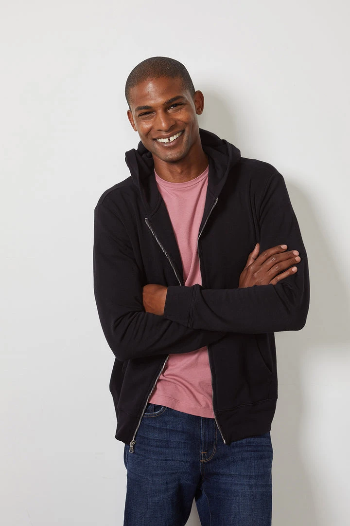 Velvet By Graham & Spencer RODAN LUXE FLEECE ZIP HOODIE 2 Velvet By Graham & Spencer RODAN LUXE FLEECE ZIP HOODIE