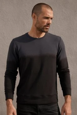 Velvet By Graham & Spencer Mens ALDRIC LUXE FLEECE TIE DYE PULLOVER