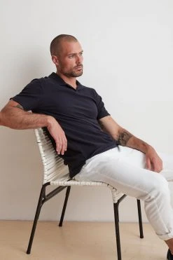 Velvet By Graham & Spencer TODD MICRO TERRY POLO Mens