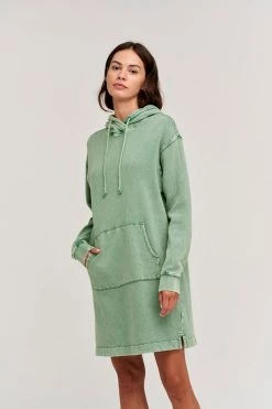 Velvet By Graham & Spencer DORTHY SWEATSHIRT HOODIE DRESS Womens