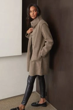 Velvet By Graham & Spencer MIRABEL FAUX LUX SHERPA REVERSIBLE COAT